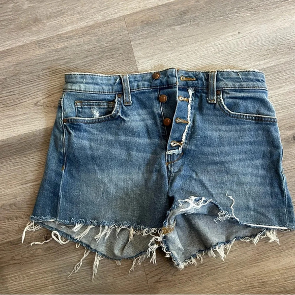 Joe's Jeans Pants - Joes Denim Jean Shorts Raw Hem Button Fly